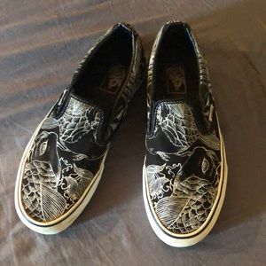 Vans Koi Fish slip-ons in black & white